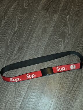 SUPREME Mens Red And Black SUP Belt! Good Condition